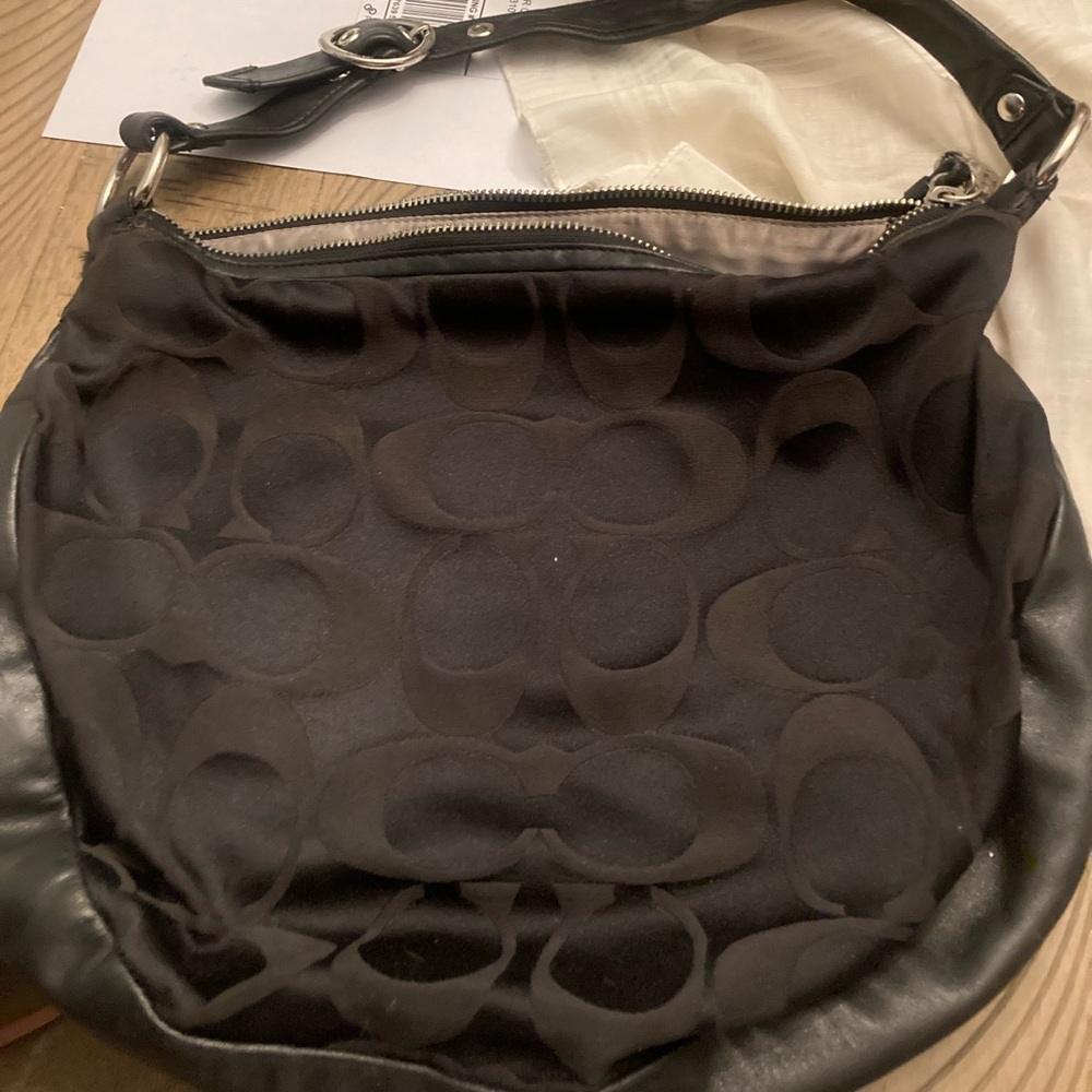 Authentic Coach sateen handbag